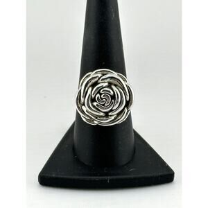 Eve's Addiction Sterling Silver Puffy Rose Ring Size 9- 8 Grams